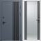 Входная дверь Termo-Door Фортис Ral 7024 - Белый Короб Изнутри Зеркало Grey Софт