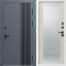 Входная дверь Termo-Door Фортис Ral 7024 - Белый Короб Изнутри Зеркало лиственница