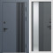Входная дверь Termo-Door Фортис Ral 7024 - Белый Короб Изнутри Зеркало Люмис Грей Софт