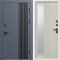 Входная дверь Termo-Door Фортис Ral 7024 - Белый Короб Изнутри Зеркало Люмис Соновая Кость