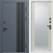 Входная дверь Termo-Door Фортис Ral 7024 - Белый Короб Изнутри Зеркало Слоновая кость
