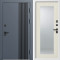 Входная дверь Termo-Door Фортис Ral 7024 - Белый Короб Изнутри Зеркало Триумф лиственница