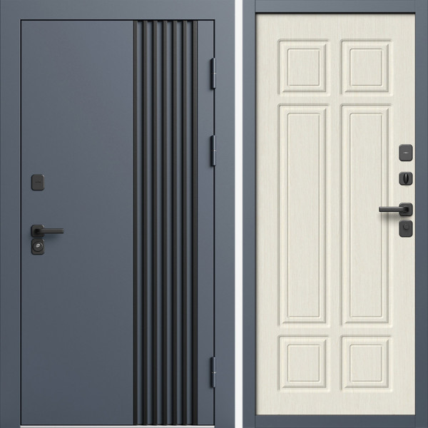 Входная дверь Termo-Door Фортис Ral 7024 - Без серии Лиственница премиум