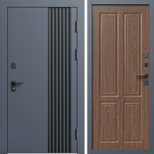 Входная дверь Termo-Door Фортис Ral 7024 - Без серии Орех стандарт