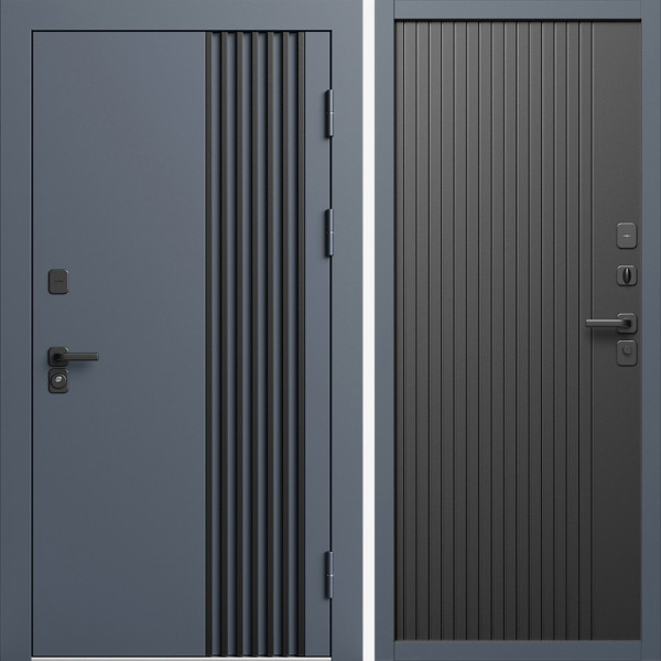 Входная дверь Termo-Door Фортис Ral 7024 - Флэт Черный кварц