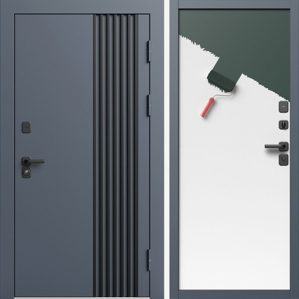 Входная дверь Termo-Door Фортис Ral 7024 - Гладкая Панель Под Покраску (грунт)
