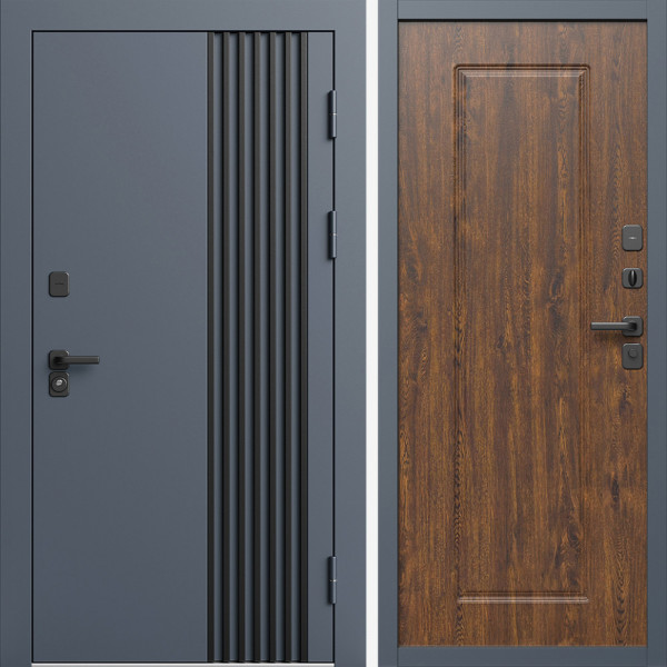 Входная дверь Termo-Door Фортис Ral 7024 - Гранд Дуб