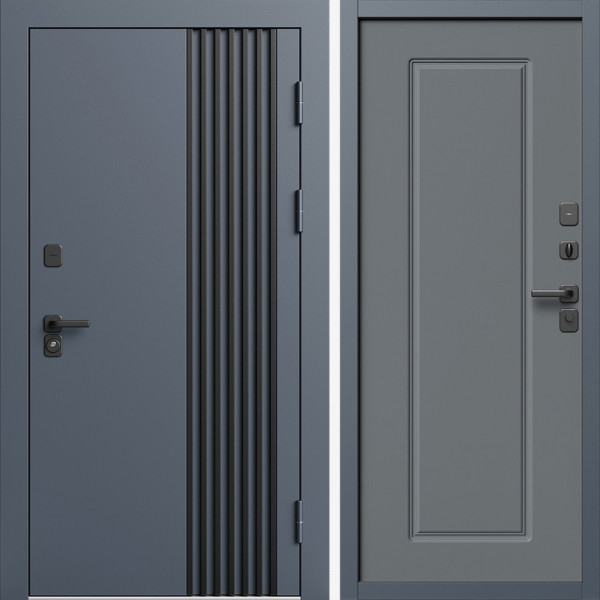 Входная дверь Termo-Door Фортис Ral 7024 - Гранд Grey софт