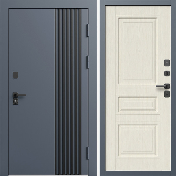 Входная дверь Termo-Door Фортис Ral 7024 - Классика лиственница