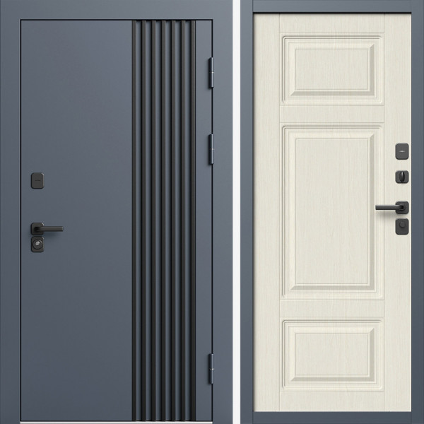 Входная дверь Termo-Door Фортис Ral 7024 - Лион Лиственница