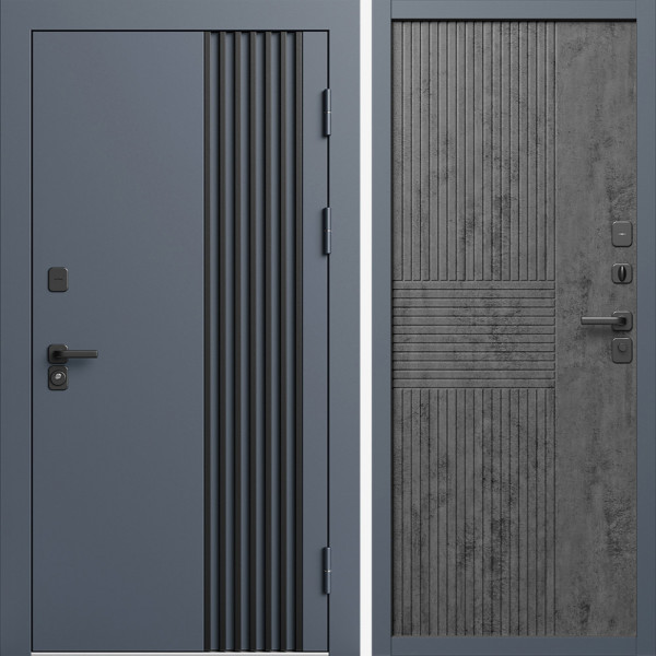 Входная дверь Termo-Door Фортис Ral 7024 - Мастино Бетон темный