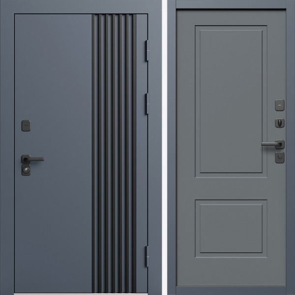 Входная дверь Termo-Door Фортис Ral 7024 - Нео Классика Грей Софт
