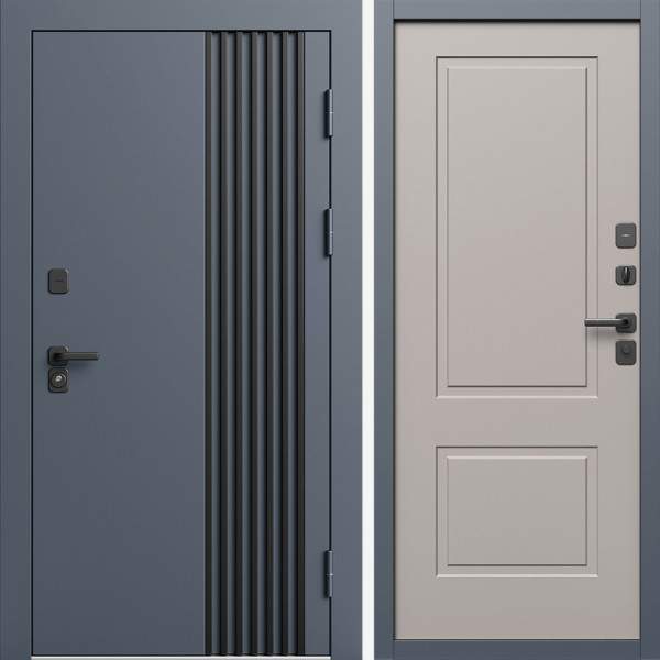Входная дверь Termo-Door Фортис Ral 7024 - Нео Классика Капучино