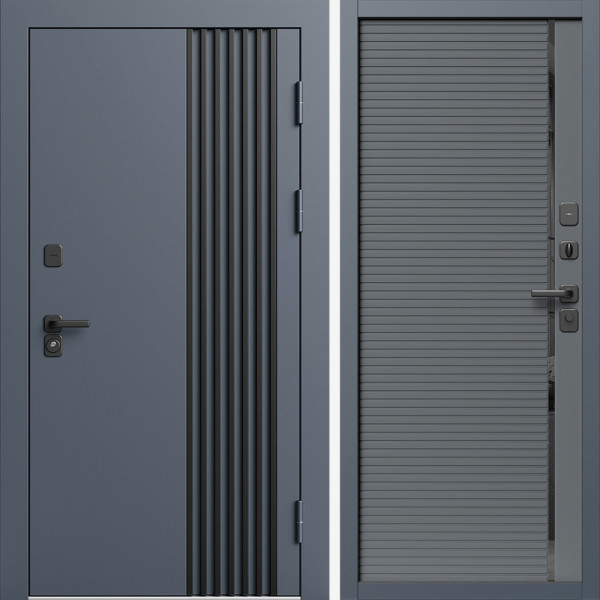 Входная дверь Termo-Door Фортис Ral 7024 - Порте Grey софт