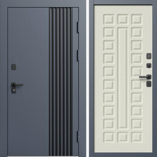 Входная дверь Termo-Door Фортис Ral 7024 - Престиж бежевый матовый