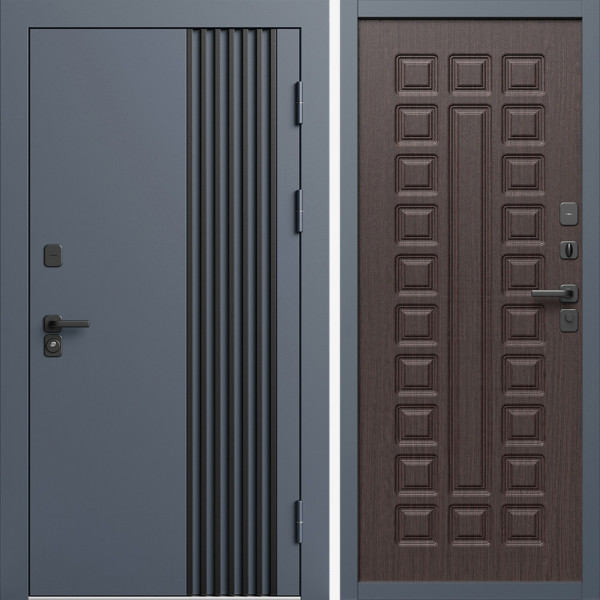Входная дверь Termo-Door Фортис Ral 7024 - Престиж венге