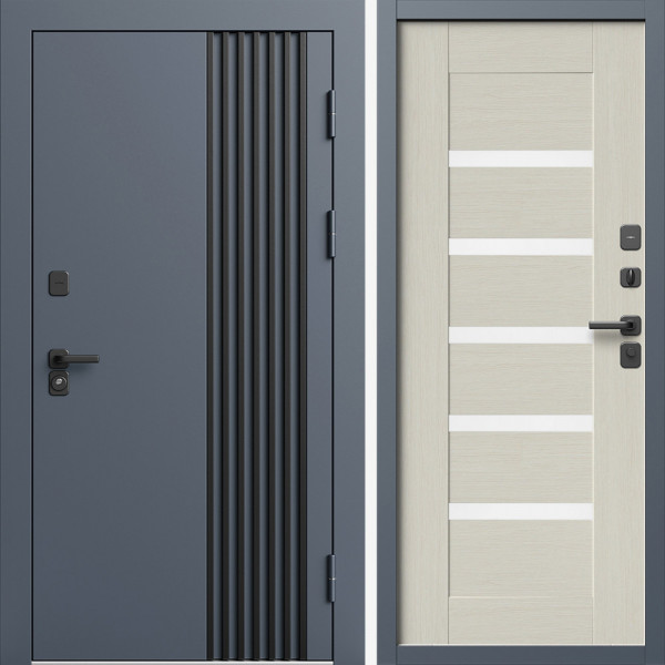 Входная дверь Termo-Door Фортис Ral 7024 - Царга лиственница