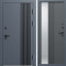 Входная дверь Termo-Door Фортис Ral 7024 - Зеркало Люмис Грей Софт