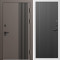Входная дверь Termo-Door Фортис Ral 8019 - Белый Короб Изнутри Флэт Черный кварц