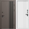 Входная дверь Termo-Door Фортис Ral 8019 - Белый Короб Изнутри Страйп Белый Софт
