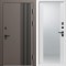 Входная дверь Termo-Door Фортис Ral 8019 - Белый Короб Изнутри Зеркало белый софт