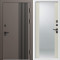 Входная дверь Termo-Door Фортис Ral 8019 - Белый Короб Изнутри Зеркало лиственница