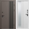 Входная дверь Termo-Door Фортис Ral 8019 - Белый Короб Изнутри Зеркало Люмис Белый Софт