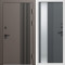 Входная дверь Termo-Door Фортис Ral 8019 - Белый Короб Изнутри Зеркало Люмис Грей Софт