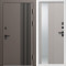 Входная дверь Termo-Door Фортис Ral 8019 - Белый Короб Изнутри Зеркало Люмис Капучино
