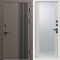 Входная дверь Termo-Door Фортис Ral 8019 - Белый Короб Изнутри Зеркало Слоновая кость