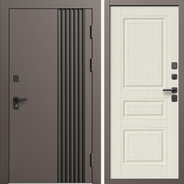 Входная дверь Termo-Door Фортис Ral 8019 - Классика лиственница