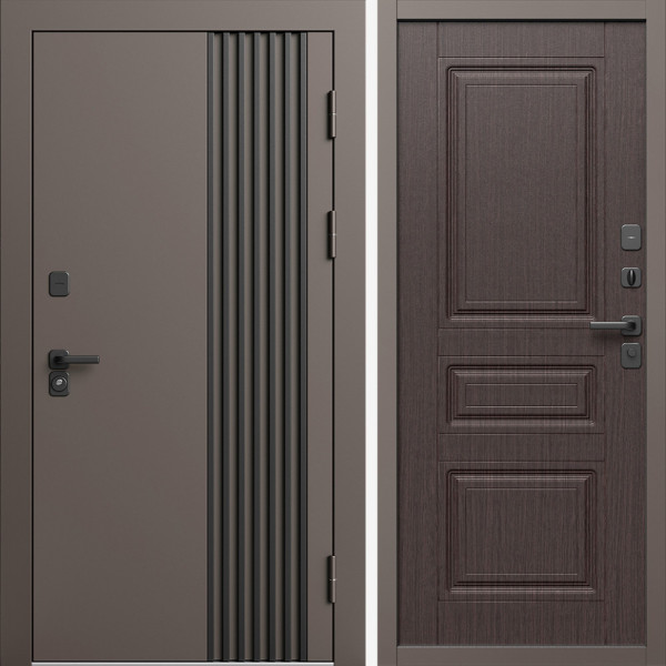 Входная дверь Termo-Door Фортис Ral 8019 - Классика венге