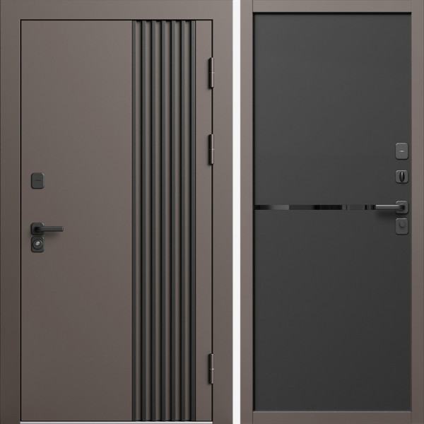 Входная дверь Termo-Door Фортис Ral 8019 - Нео Black