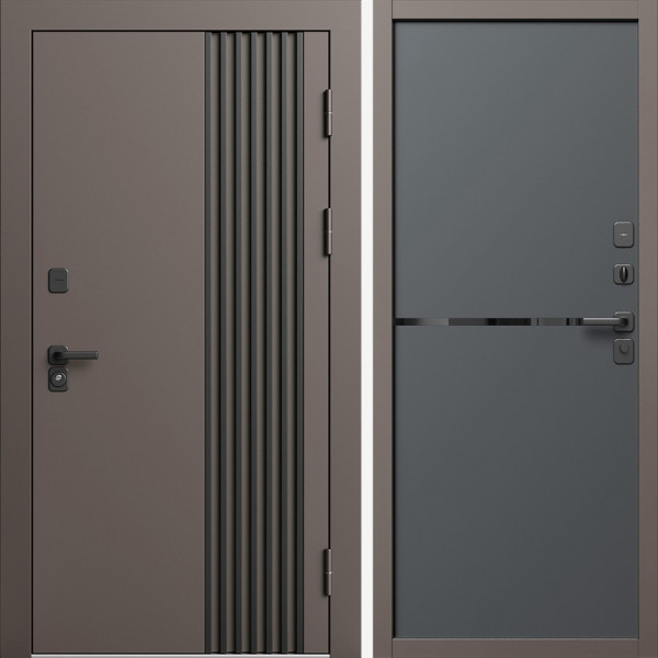Входная дверь Termo-Door Фортис Ral 8019 - Нео Графит