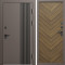 Входная дверь Termo-Door Фортис Ral 8019 - Плаза Елочка Орех