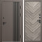 Входная дверь Termo-Door Фортис Ral 8019 - Плаза Елочка Серая