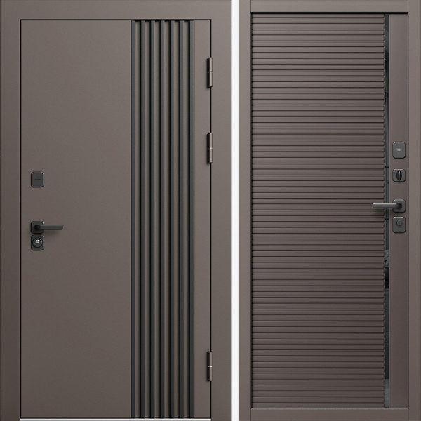 Входная дверь Termo-Door Фортис Ral 8019 - Порте Шоколад
