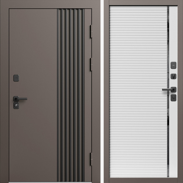 Входная дверь Termo-Door Фортис Ral 8019 - Порте white