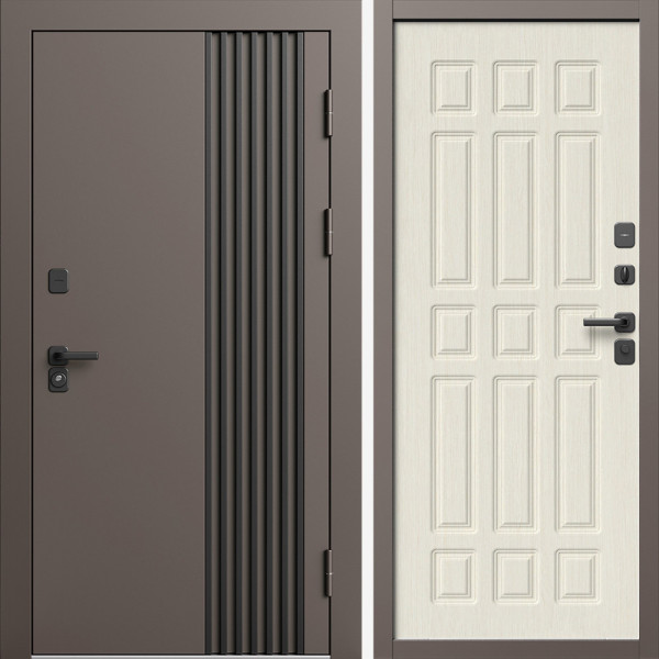 Входная дверь Termo-Door Фортис Ral 8019 - Спарта лиственница