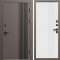 Входная дверь Termo-Door Фортис Ral 8019 - Страйп Белый Софт