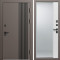 Входная дверь Termo-Door Фортис Ral 8019 - Зеркало Фацет Белый софт