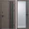 Входная дверь Termo-Door Фортис Ral 8019 - Зеркало Фацет Grey софт