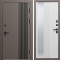 Входная дверь Termo-Door Фортис Ral 8019 - Зеркало Люмис Белый Софт