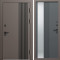 Входная дверь Termo-Door Фортис Ral 8019 - Зеркало Люмис Грей Софт