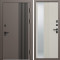 Входная дверь Termo-Door Фортис Ral 8019 - Зеркало Люмис Соновая Кость