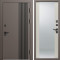 Входная дверь Termo-Door Фортис Ral 8019 - Зеркало Слоновая кость