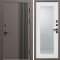Входная дверь Termo-Door Фортис Ral 8019 - Зеркало Триумф Белый софт