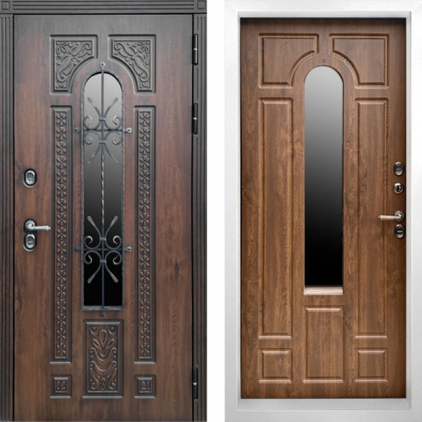 Входная дверь Termo-Door Лацио Дуб - Белый Короб Изнутри Дуб