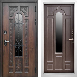 Входная дверь Termo-Door Лацио Дуб - Белый Короб Изнутри Венге