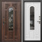 Входная дверь Termo-Door Лацио Дуб - Черный Короб Изнутри Белый софт